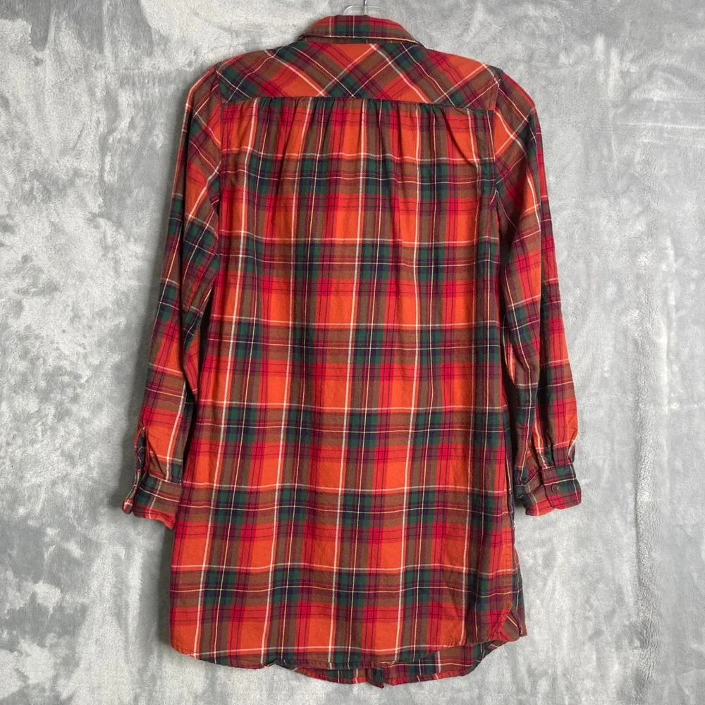 Ralph Lauren Plaid Dress Girls 14 Multi Color Ruffle Preppy Long‎ Sleeve Holiday